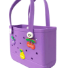 Purple Big Water Proof Silicon Tote Bag